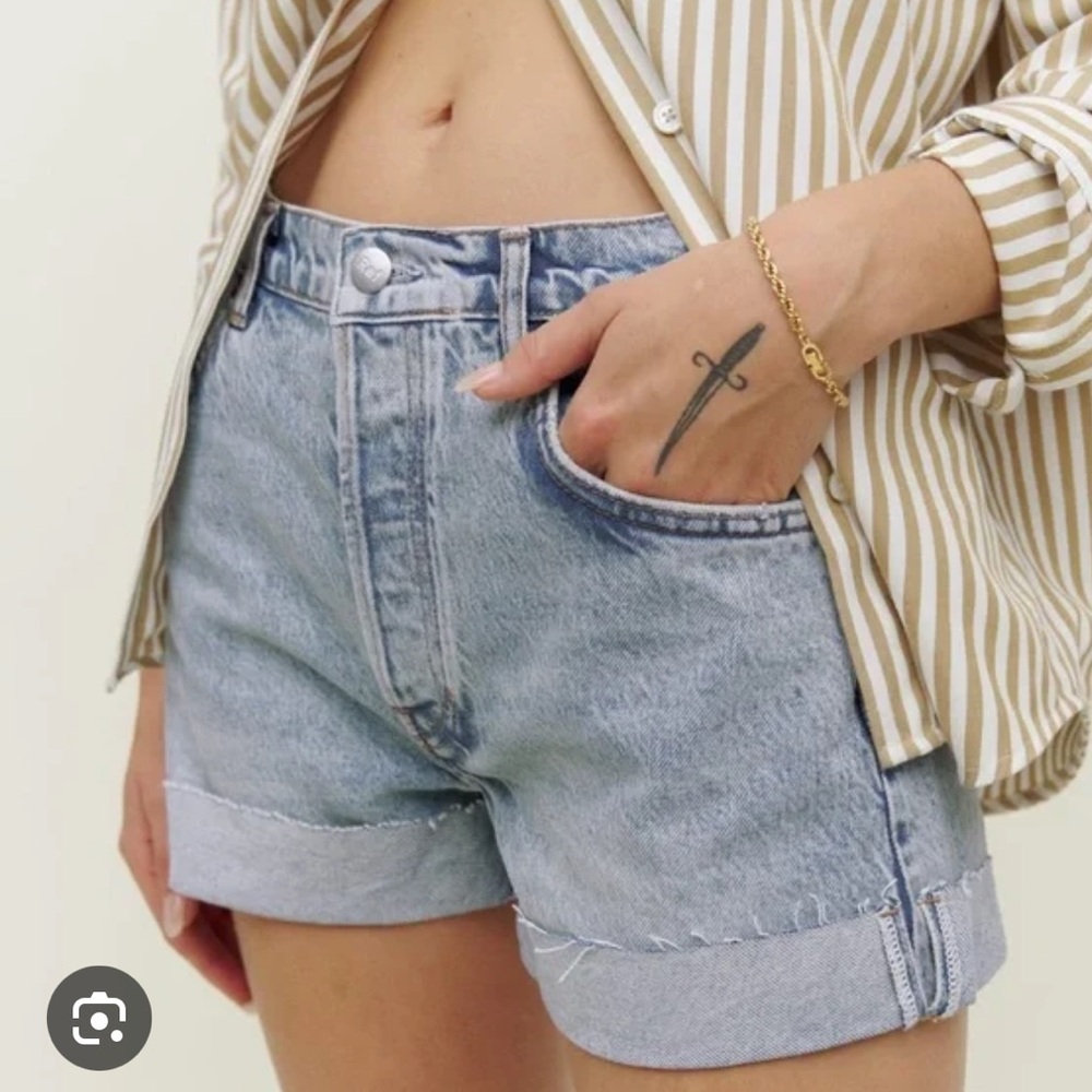 Reformation Light Blue Jean Shorts NWT